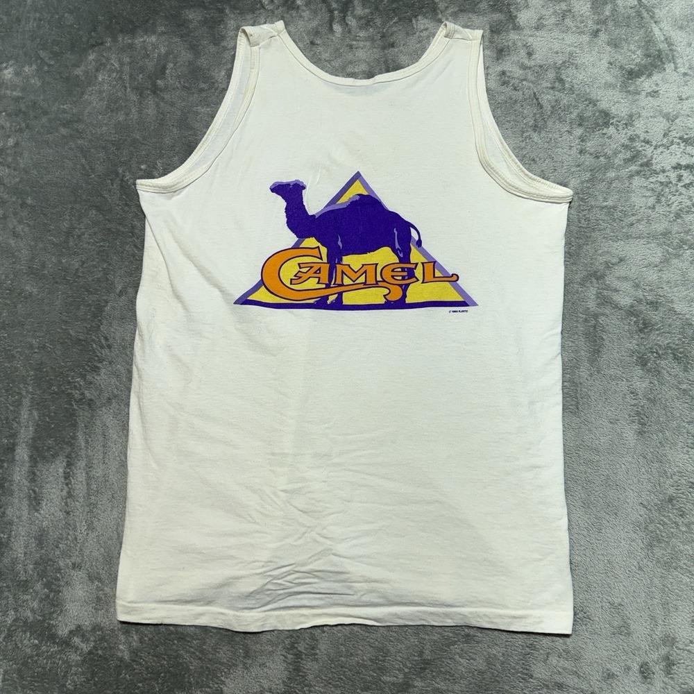 VTG 1995 Camel Cigarettes Tank Top Shirt Mens L XL Genuine Taste Distressed